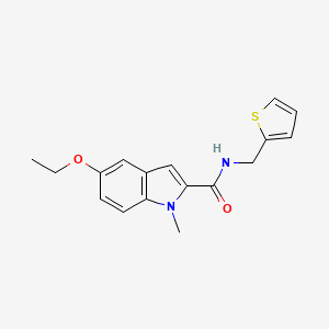 molecular formula C17H18N2O2S B11356684 5-Ethoxy-1-methyl-N-[(thiophen-2-YL)methyl]-1H-indole-2-carboxamide 