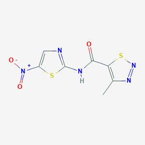 4-methyl-N-(5-nitro-1,3-thiazol-2-yl)-1,2,3-thiadiazole-5-carboxamide