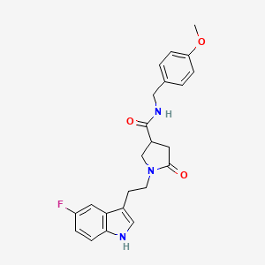 1-[2-(5-fluoro-1H-indol-3-yl)ethyl]-N-(4-methoxybenzyl)-5-oxopyrrolidine-3-carboxamide