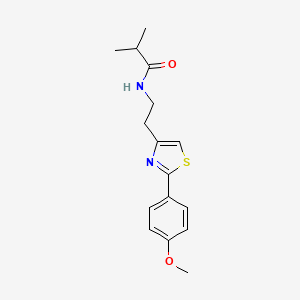 molecular formula C16H20N2O2S B11356707 N-{2-[2-(4-methoxyphenyl)-1,3-thiazol-4-yl]ethyl}-2-methylpropanamide 