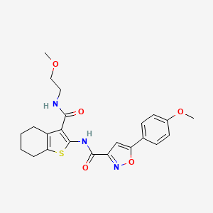 N-{3-[(2-methoxyethyl)carbamoyl]-4,5,6,7-tetrahydro-1-benzothiophen-2-yl}-5-(4-methoxyphenyl)-1,2-oxazole-3-carboxamide