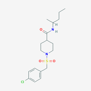 1-[(4-chlorobenzyl)sulfonyl]-N-(pentan-2-yl)piperidine-4-carboxamide