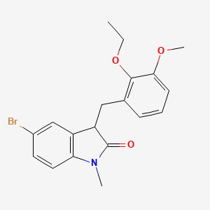 5-bromo-3-(2-ethoxy-3-methoxybenzyl)-1-methyl-1,3-dihydro-2H-indol-2-one