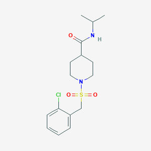 1-[(2-chlorobenzyl)sulfonyl]-N-(propan-2-yl)piperidine-4-carboxamide