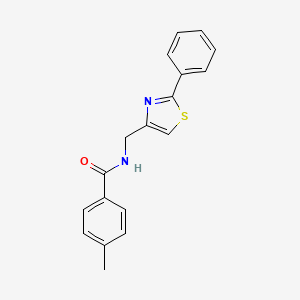 4-methyl-N-[(2-phenyl-1,3-thiazol-4-yl)methyl]benzamide