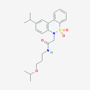 N-(3-isopropoxypropyl)-2-(9-isopropyl-5,5-dioxido-6H-dibenzo[c,e][1,2]thiazin-6-yl)acetamide