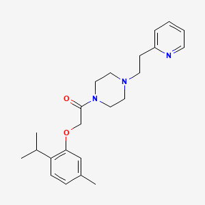 2-[5-Methyl-2-(propan-2-yl)phenoxy]-1-{4-[2-(pyridin-2-yl)ethyl]piperazin-1-yl}ethanone