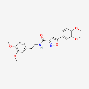 5-(2,3-dihydro-1,4-benzodioxin-6-yl)-N-[2-(3,4-dimethoxyphenyl)ethyl]-1,2-oxazole-3-carboxamide