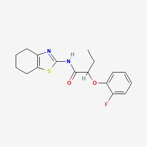 2-(2-fluorophenoxy)-N-(4,5,6,7-tetrahydro-1,3-benzothiazol-2-yl)butanamide