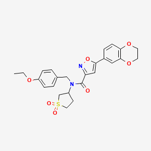 5-(2,3-dihydro-1,4-benzodioxin-6-yl)-N-(1,1-dioxidotetrahydrothiophen-3-yl)-N-(4-ethoxybenzyl)-1,2-oxazole-3-carboxamide