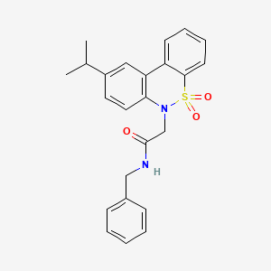 N-benzyl-2-(9-isopropyl-5,5-dioxido-6H-dibenzo[c,e][1,2]thiazin-6-yl)acetamide