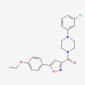 [4-(3-Chlorophenyl)piperazin-1-yl][5-(4-ethoxyphenyl)-1,2-oxazol-3-yl]methanone