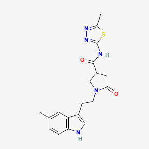 1-[2-(5-methyl-1H-indol-3-yl)ethyl]-N-(5-methyl-1,3,4-thiadiazol-2-yl)-5-oxopyrrolidine-3-carboxamide