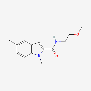 molecular formula C14H18N2O2 B11356859 N-(2-methoxyethyl)-1,5-dimethyl-1H-indole-2-carboxamide 