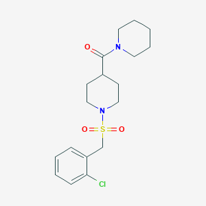 {1-[(2-Chlorobenzyl)sulfonyl]piperidin-4-yl}(piperidin-1-yl)methanone