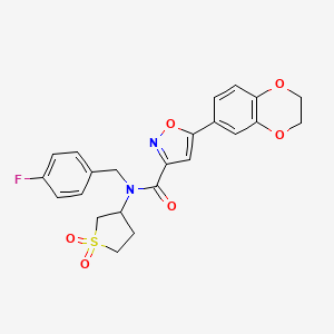 5-(2,3-dihydro-1,4-benzodioxin-6-yl)-N-(1,1-dioxidotetrahydrothiophen-3-yl)-N-(4-fluorobenzyl)-1,2-oxazole-3-carboxamide