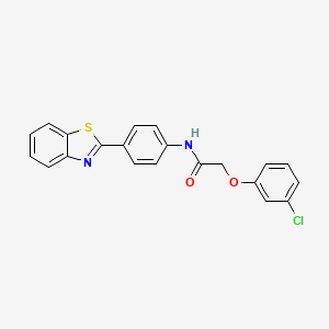 N-[4-(1,3-benzothiazol-2-yl)phenyl]-2-(3-chlorophenoxy)acetamide