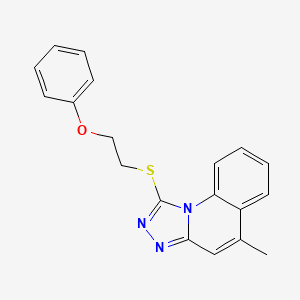 5-Methyl-1-[(2-phenoxyethyl)sulfanyl][1,2,4]triazolo[4,3-a]quinoline