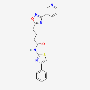 N-(4-phenyl-1,3-thiazol-2-yl)-4-[3-(pyridin-3-yl)-1,2,4-oxadiazol-5-yl]butanamide