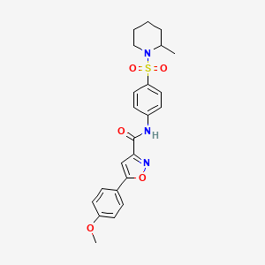 5-(4-methoxyphenyl)-N-{4-[(2-methylpiperidin-1-yl)sulfonyl]phenyl}-1,2-oxazole-3-carboxamide