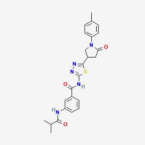 3-(isobutyrylamino)-N-{5-[1-(4-methylphenyl)-5-oxopyrrolidin-3-yl]-1,3,4-thiadiazol-2-yl}benzamide