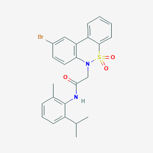 2-(9-bromo-5,5-dioxido-6H-dibenzo[c,e][1,2]thiazin-6-yl)-N-(2-isopropyl-6-methylphenyl)acetamide