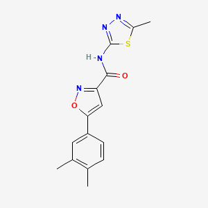 5-(3,4-dimethylphenyl)-N-(5-methyl-1,3,4-thiadiazol-2-yl)-1,2-oxazole-3-carboxamide