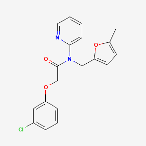 2-(3-chlorophenoxy)-N-[(5-methylfuran-2-yl)methyl]-N-(pyridin-2-yl)acetamide