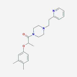 molecular formula C22H29N3O2 B11357016 2-(3,4-Dimethylphenoxy)-1-{4-[2-(pyridin-2-yl)ethyl]piperazin-1-yl}propan-1-one 