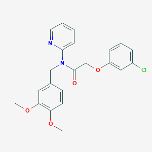 2-(3-chlorophenoxy)-N-(3,4-dimethoxybenzyl)-N-(pyridin-2-yl)acetamide