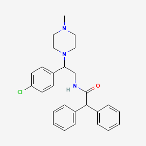 N-[2-(4-chlorophenyl)-2-(4-methylpiperazin-1-yl)ethyl]-2,2-diphenylacetamide