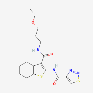 N-{3-[(3-ethoxypropyl)carbamoyl]-4,5,6,7-tetrahydro-1-benzothiophen-2-yl}-1,2,3-thiadiazole-4-carboxamide