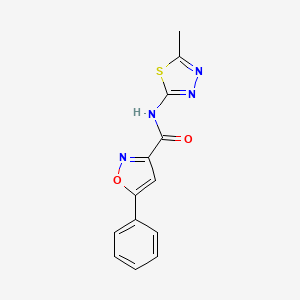 molecular formula C13H10N4O2S B11357077 N-(5-methyl-1,3,4-thiadiazol-2-yl)-5-phenyl-1,2-oxazole-3-carboxamide 