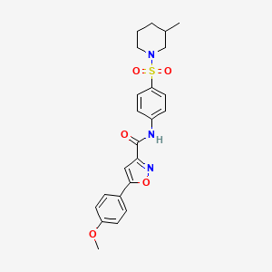 5-(4-methoxyphenyl)-N-{4-[(3-methylpiperidin-1-yl)sulfonyl]phenyl}-1,2-oxazole-3-carboxamide