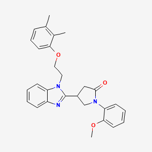 molecular formula C28H29N3O3 B11357123 4-{1-[2-(2,3-dimethylphenoxy)ethyl]-1H-benzimidazol-2-yl}-1-(2-methoxyphenyl)pyrrolidin-2-one 