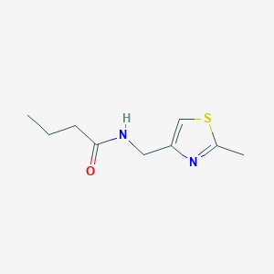 molecular formula C9H14N2OS B11357149 N-[(2-methyl-1,3-thiazol-4-yl)methyl]butanamide 