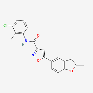 N-(3-chloro-2-methylphenyl)-5-(2-methyl-2,3-dihydro-1-benzofuran-5-yl)-1,2-oxazole-3-carboxamide