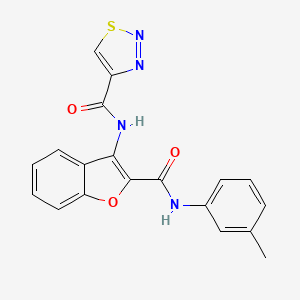 N-{2-[(3-methylphenyl)carbamoyl]-1-benzofuran-3-yl}-1,2,3-thiadiazole-4-carboxamide