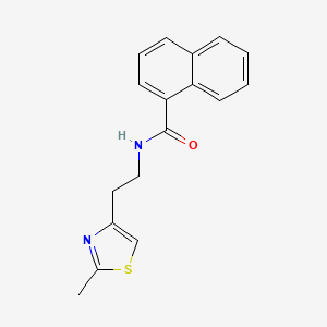 molecular formula C17H16N2OS B11357256 N-[2-(2-methyl-1,3-thiazol-4-yl)ethyl]naphthalene-1-carboxamide 