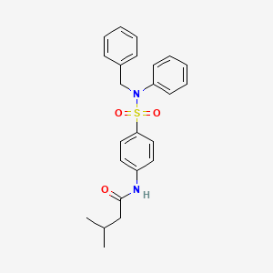 N-{4-[benzyl(phenyl)sulfamoyl]phenyl}-3-methylbutanamide