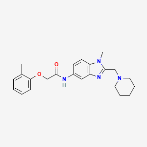 2-(2-methylphenoxy)-N-[1-methyl-2-(piperidin-1-ylmethyl)-1H-benzimidazol-5-yl]acetamide