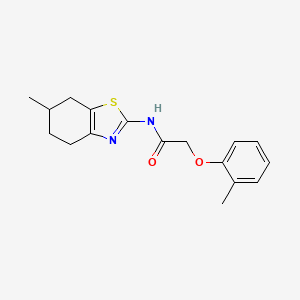 molecular formula C17H20N2O2S B11357274 2-(2-methylphenoxy)-N-(6-methyl-4,5,6,7-tetrahydro-1,3-benzothiazol-2-yl)acetamide 