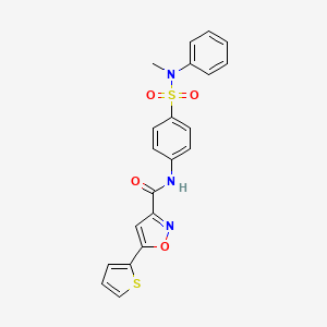 N-{4-[methyl(phenyl)sulfamoyl]phenyl}-5-(thiophen-2-yl)-1,2-oxazole-3-carboxamide