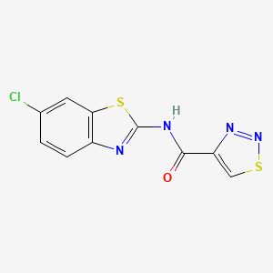 N-(6-chloro-1,3-benzothiazol-2-yl)-1,2,3-thiadiazole-4-carboxamide