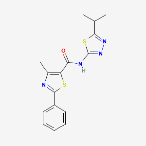 4-methyl-2-phenyl-N-[(2E)-5-(propan-2-yl)-1,3,4-thiadiazol-2(3H)-ylidene]-1,3-thiazole-5-carboxamide