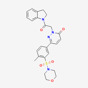 2-[2-(2,3-dihydro-1H-indol-1-yl)-2-oxoethyl]-6-[4-methyl-3-(morpholin-4-ylsulfonyl)phenyl]pyridazin-3(2H)-one