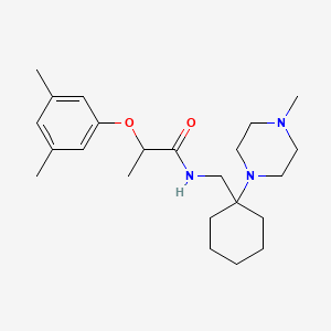 molecular formula C23H37N3O2 B11357366 2-(3,5-dimethylphenoxy)-N-{[1-(4-methylpiperazin-1-yl)cyclohexyl]methyl}propanamide 