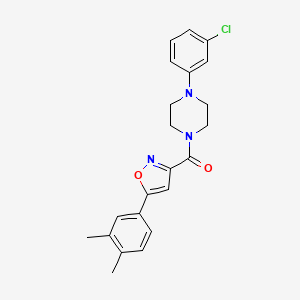 [4-(3-Chlorophenyl)piperazin-1-yl][5-(3,4-dimethylphenyl)-1,2-oxazol-3-yl]methanone