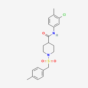 N-(3-chloro-4-methylphenyl)-1-[(4-methylbenzyl)sulfonyl]piperidine-4-carboxamide