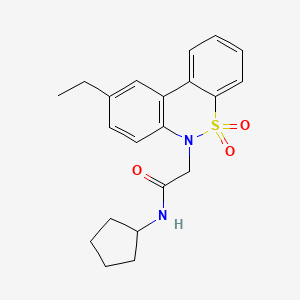 N-cyclopentyl-2-(9-ethyl-5,5-dioxido-6H-dibenzo[c,e][1,2]thiazin-6-yl)acetamide